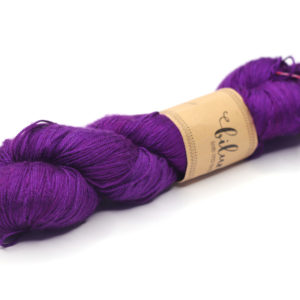 KALANG2 - kézzel festett fonal - 100g - selyem - 455-3 sötétlila