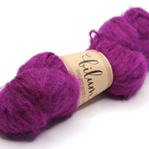 MALUMALU - kézzel festett egyszínű fonal - suri alpaka-selyem - 100g - 470-3 ciklámen